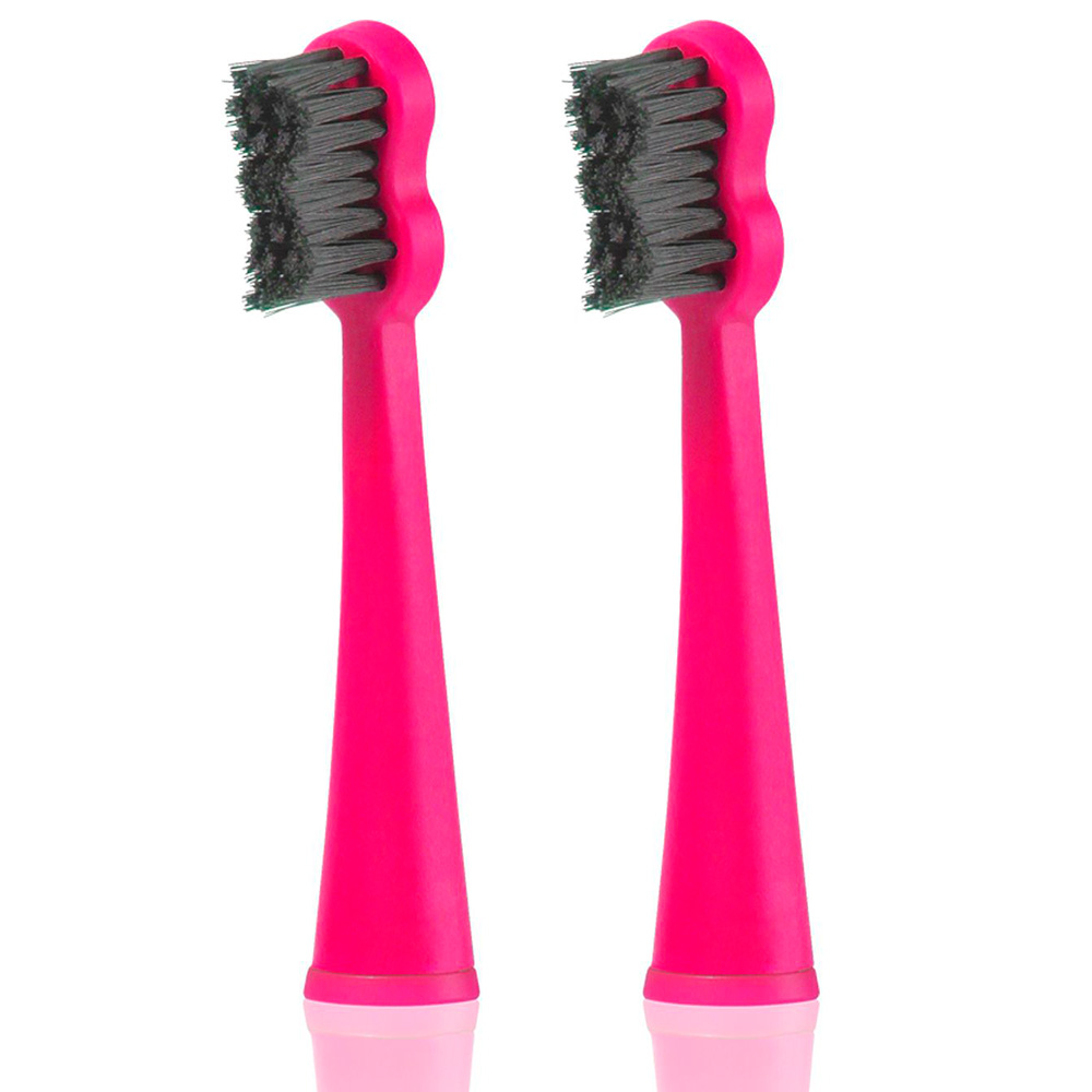 Rosa Bürstenköpfe für die elektrische Zahnbürste Megasmile Sonic Black Whitening