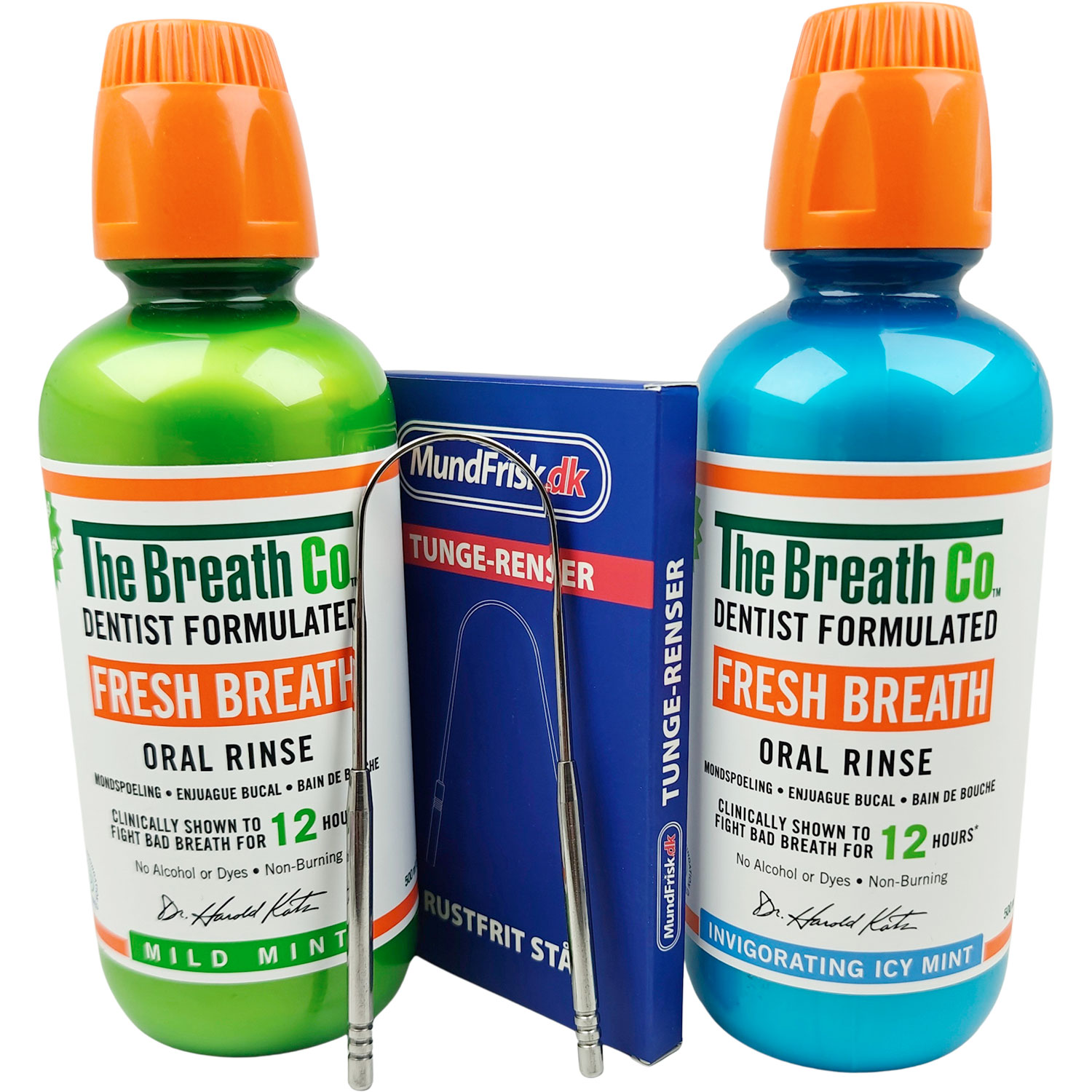 1 Liter Special Mundskyl mod Dårlig Ånde THE BREATH Co. + Tungeskraber