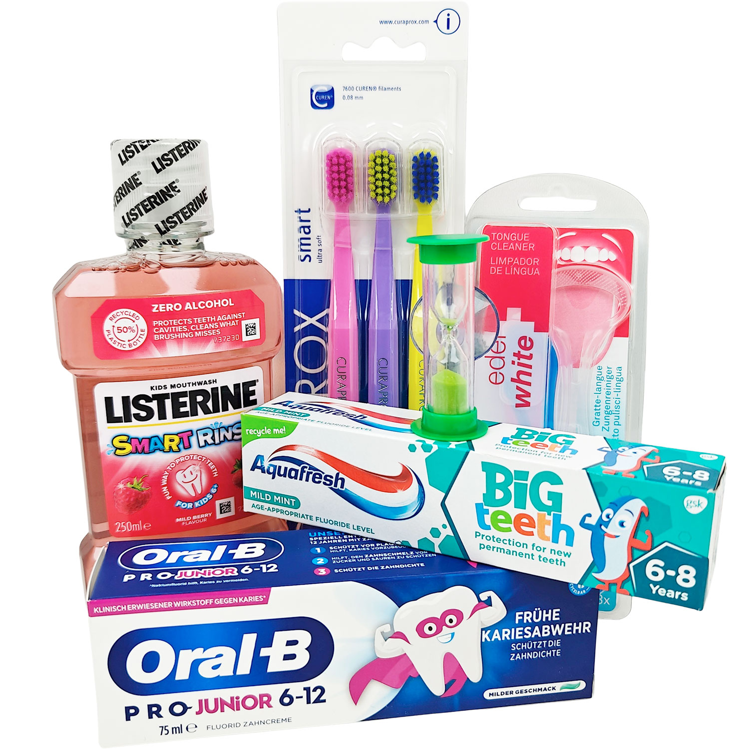 Luxus-Mundpflegepaket für Kinder ab 6 Jahren - 6 Produkte ROT
