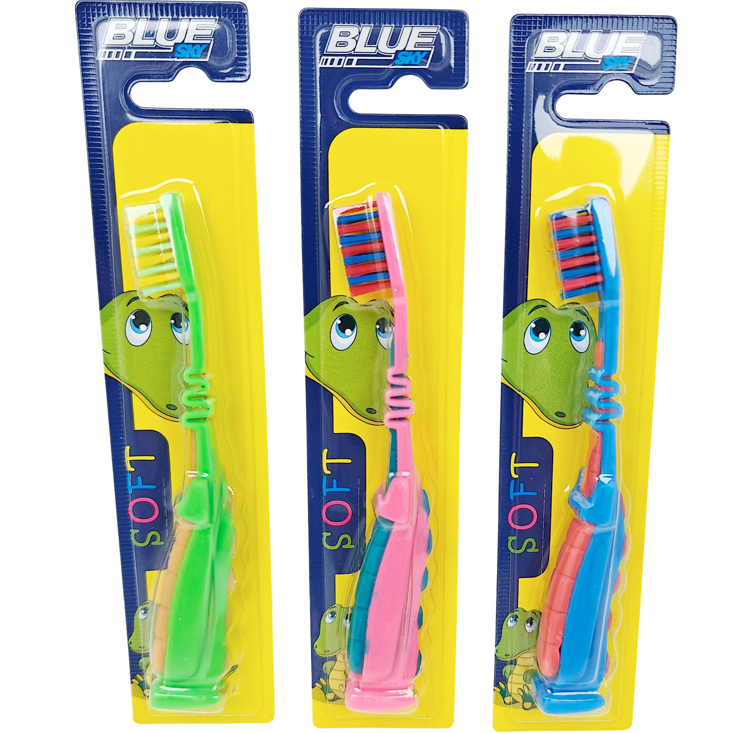 Kinderzahnbürste BLUE SKY Crocodille Soft 1 Stk. GRÜN