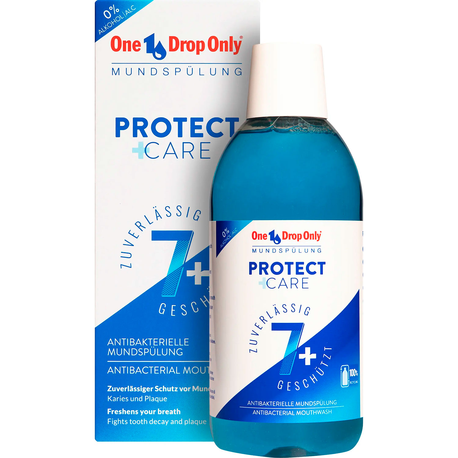 Mundskyl mod Dårlig Ånde ONE DROP ONLY Protect+Care Xylitol & Zink 500 ml - One Drop Only Mundskyl