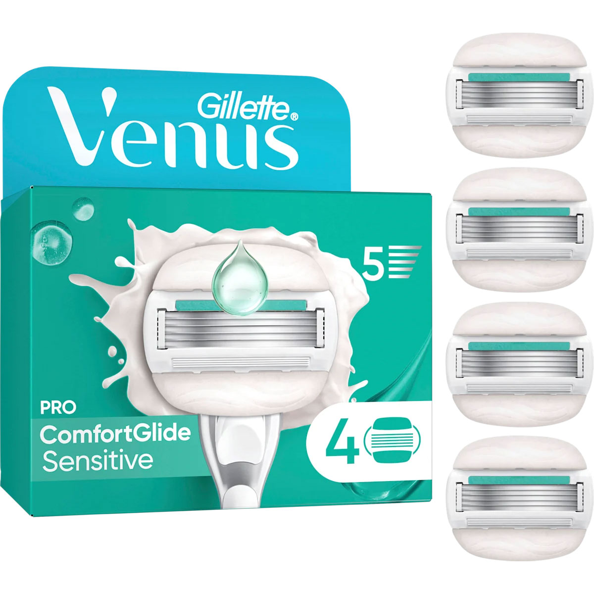 Gillette Venus Pro Comfortglide Sensitive 4-tlg. Rasierklingen