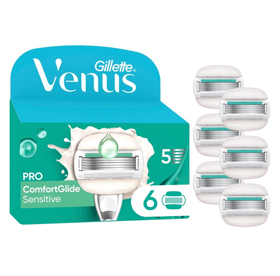 Gillette Venus Pro Comfortglide Sensitive 6 stk. Barberblade