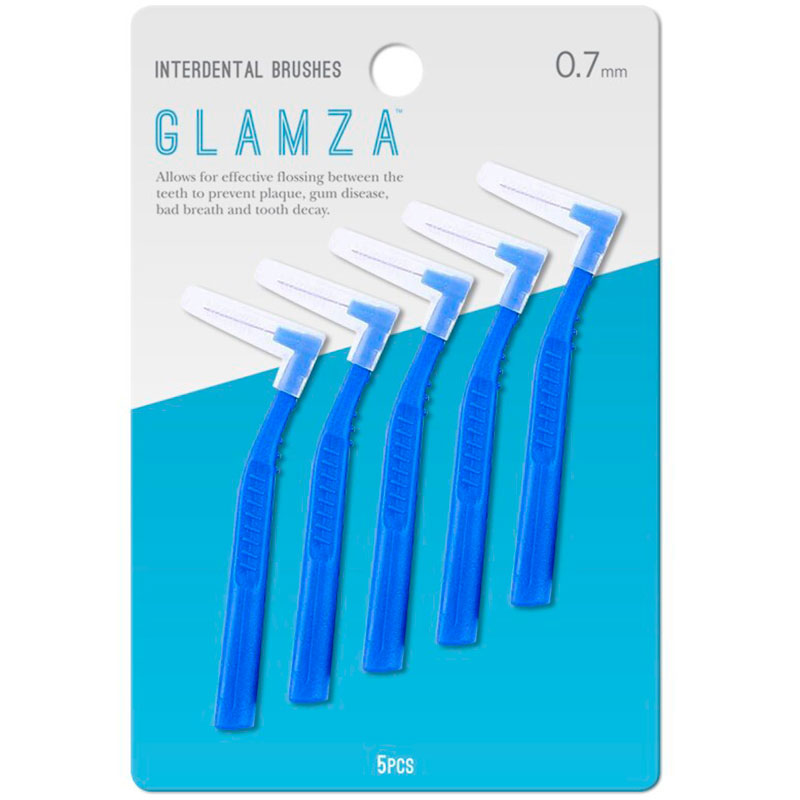 GLAMZA Interdentalbürsten abgewinkelt 5 Stk. 0,7 mm