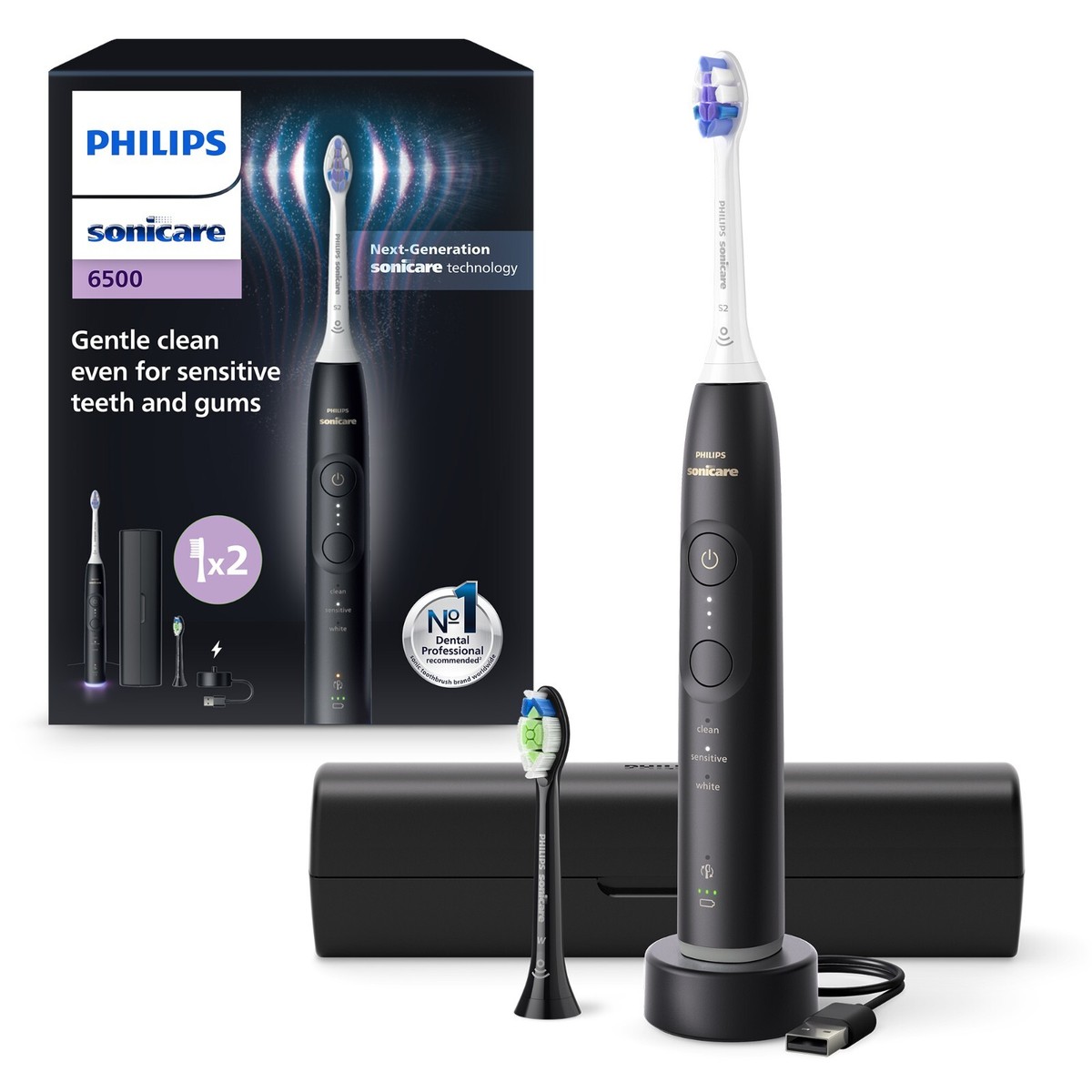 Philips Sonicare 6500 ProtectiveClean El-Tandbørste Inkl. Etui