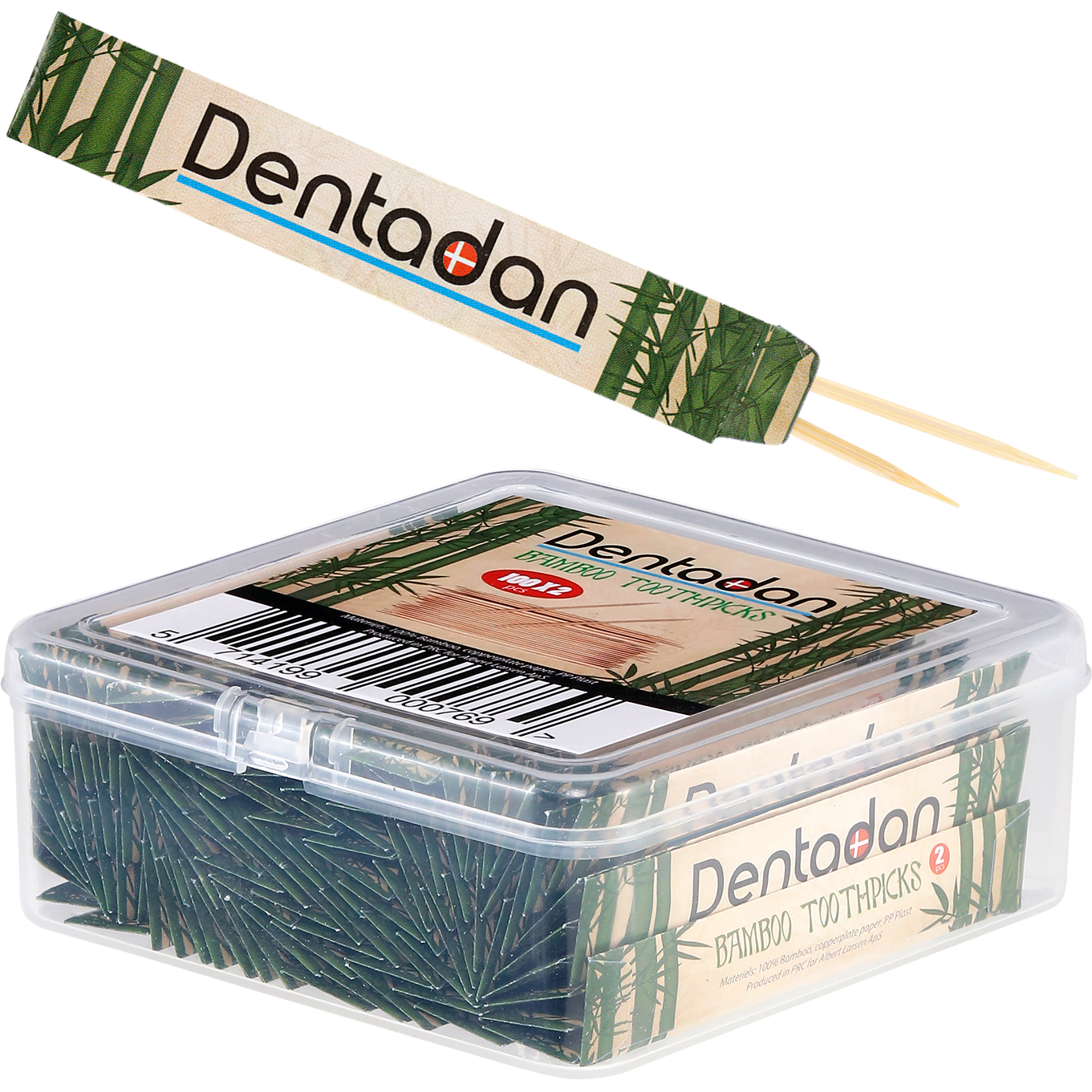 Dentadan Bambus-Holzzahnstocher 100 x 2 Stk.
