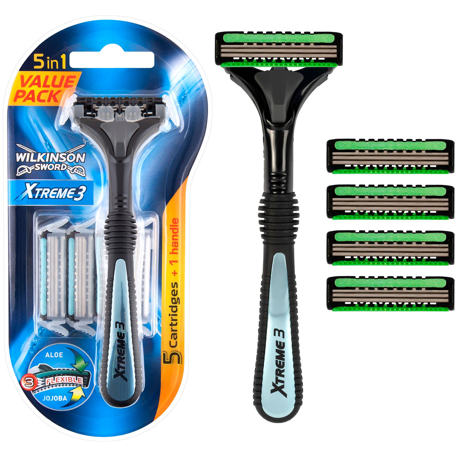 Wilkinson Extreme 3 Rasierhobel + 5 Rasierklingen