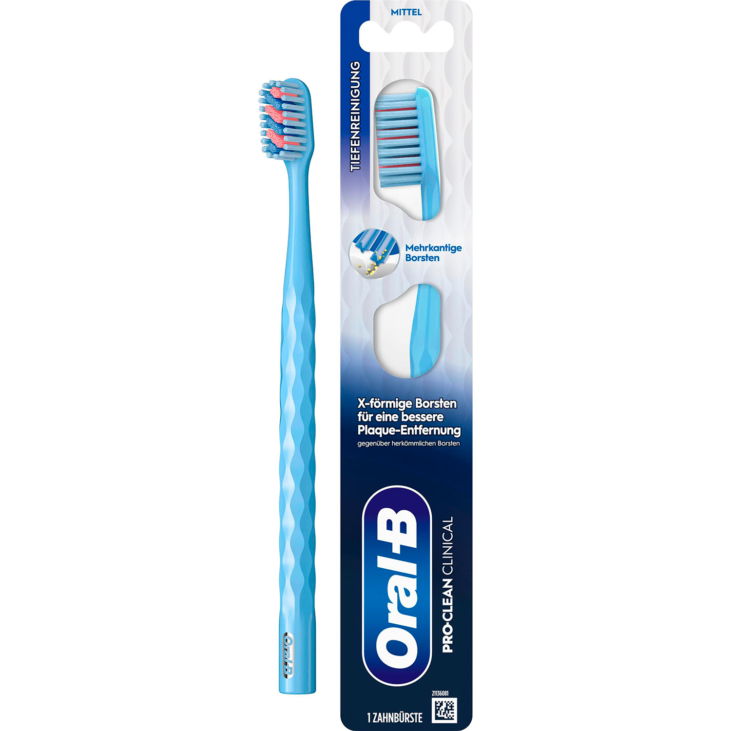 ORAL-B Tandbørste Pro-Clean Clinical 35 Medium Lille Bøstehoved