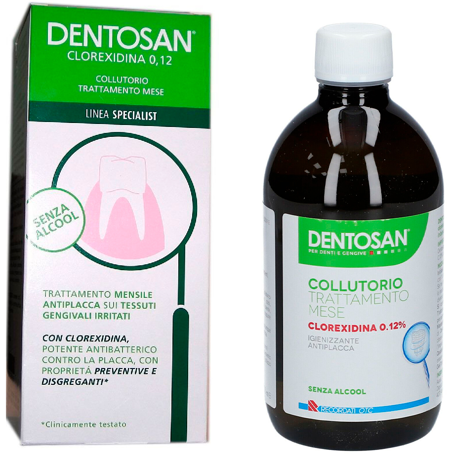 Klorhexedin Mundspülung 0.12 % DENTOSAN Xylitol Monthly Treatment 500 ml