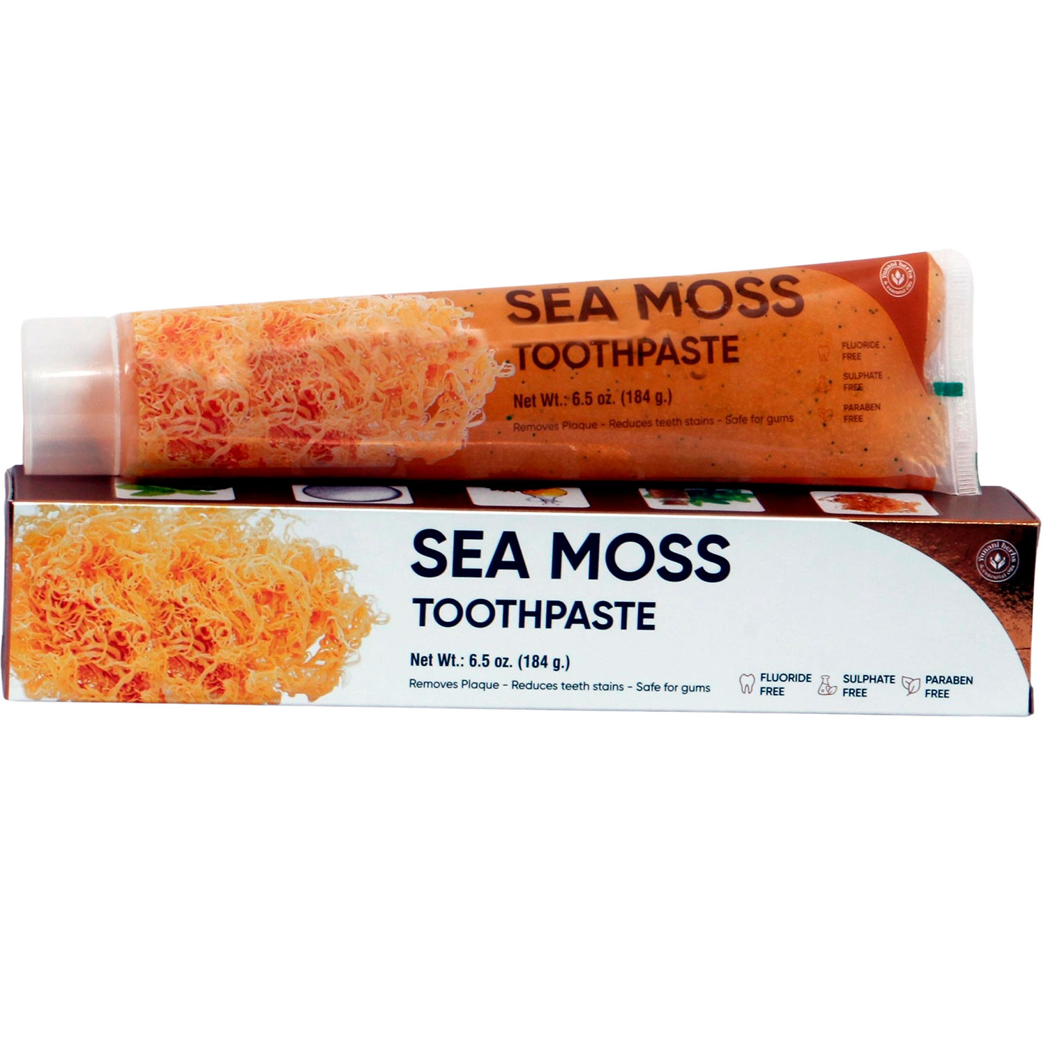 Xylitol Zahnpasta YUNANI Sea Moss Peppermint & Spearmint Fluorfrei 184g