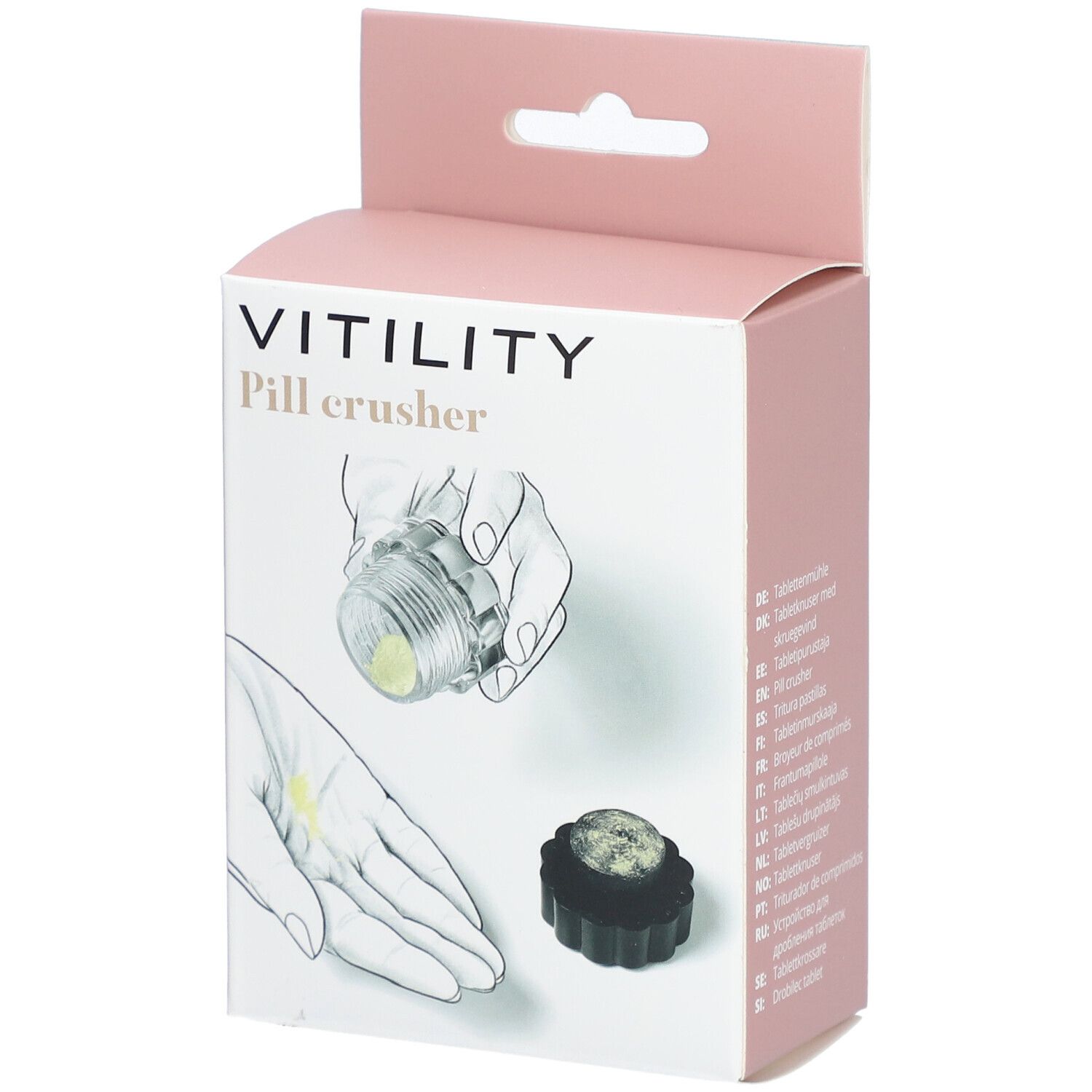 VITILITY Pillencrusher Einfache und effektive Methode, um Pillen zu zerkleinern