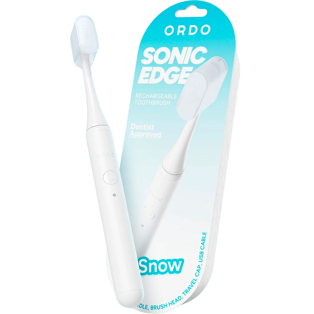 ORDO Sonic Edge Genopladelig El-tandbørste Snow