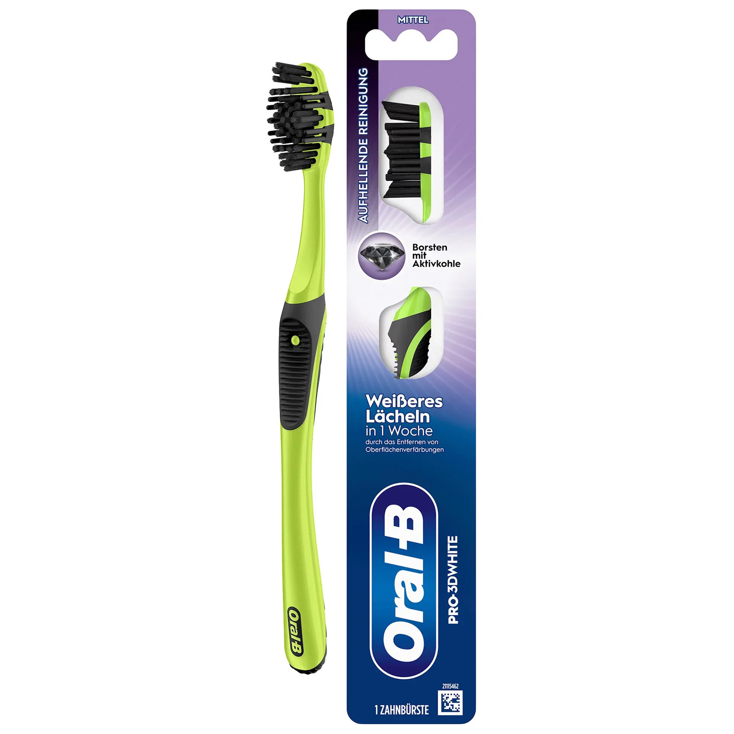 ORAL-B Zahnbürste 3D White Charcoal Medium