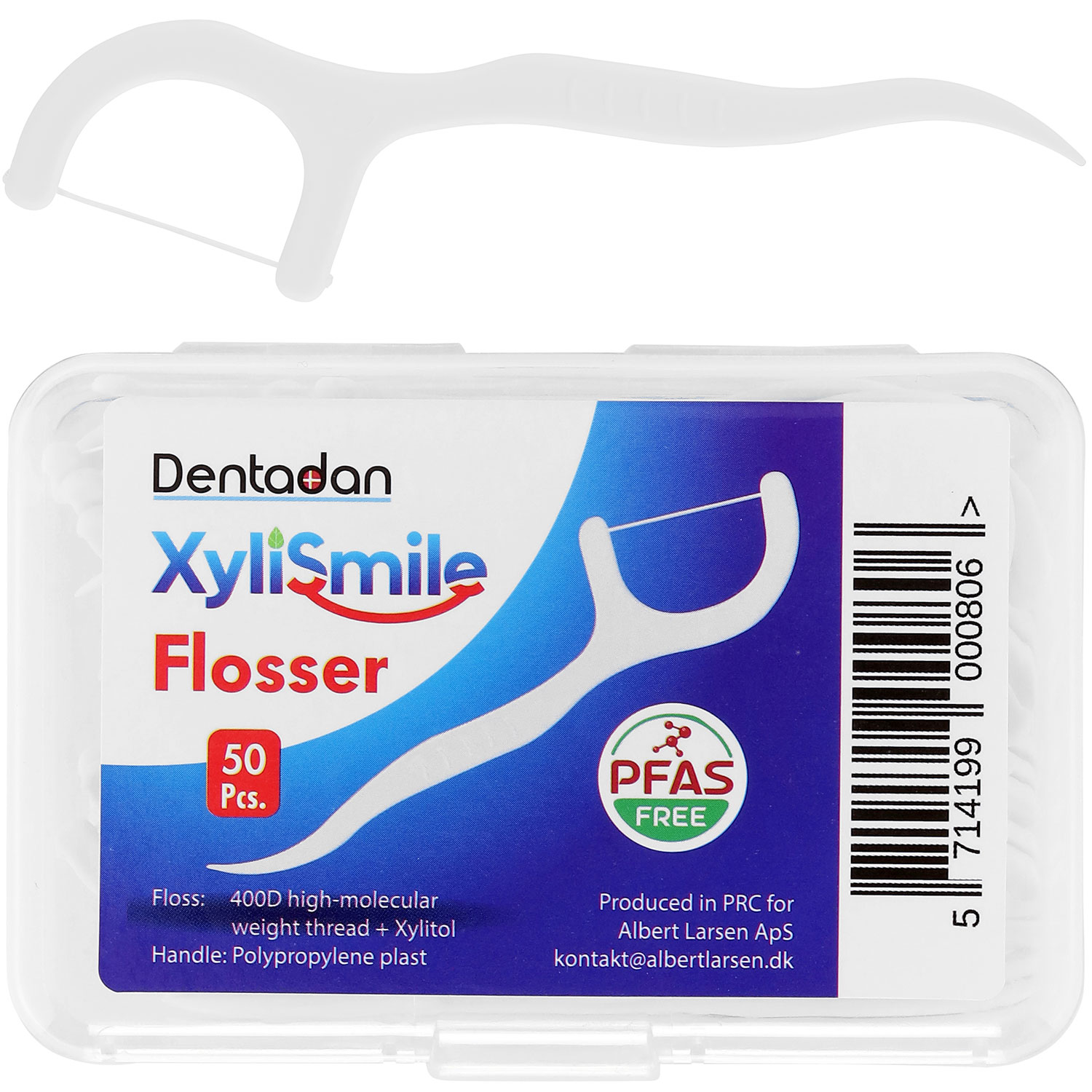 Tandtrådsbøjler med Xylitol DENTADAN XyliSmile Flosser 50 stk. - Tandtråd & Tandstikker fra Dentadan
