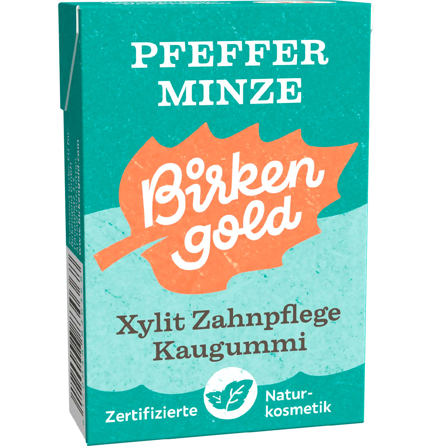 Natürliches Xylit-Kaugummi Birkengold PEPPERMINT Plastikfrei 20 stk
