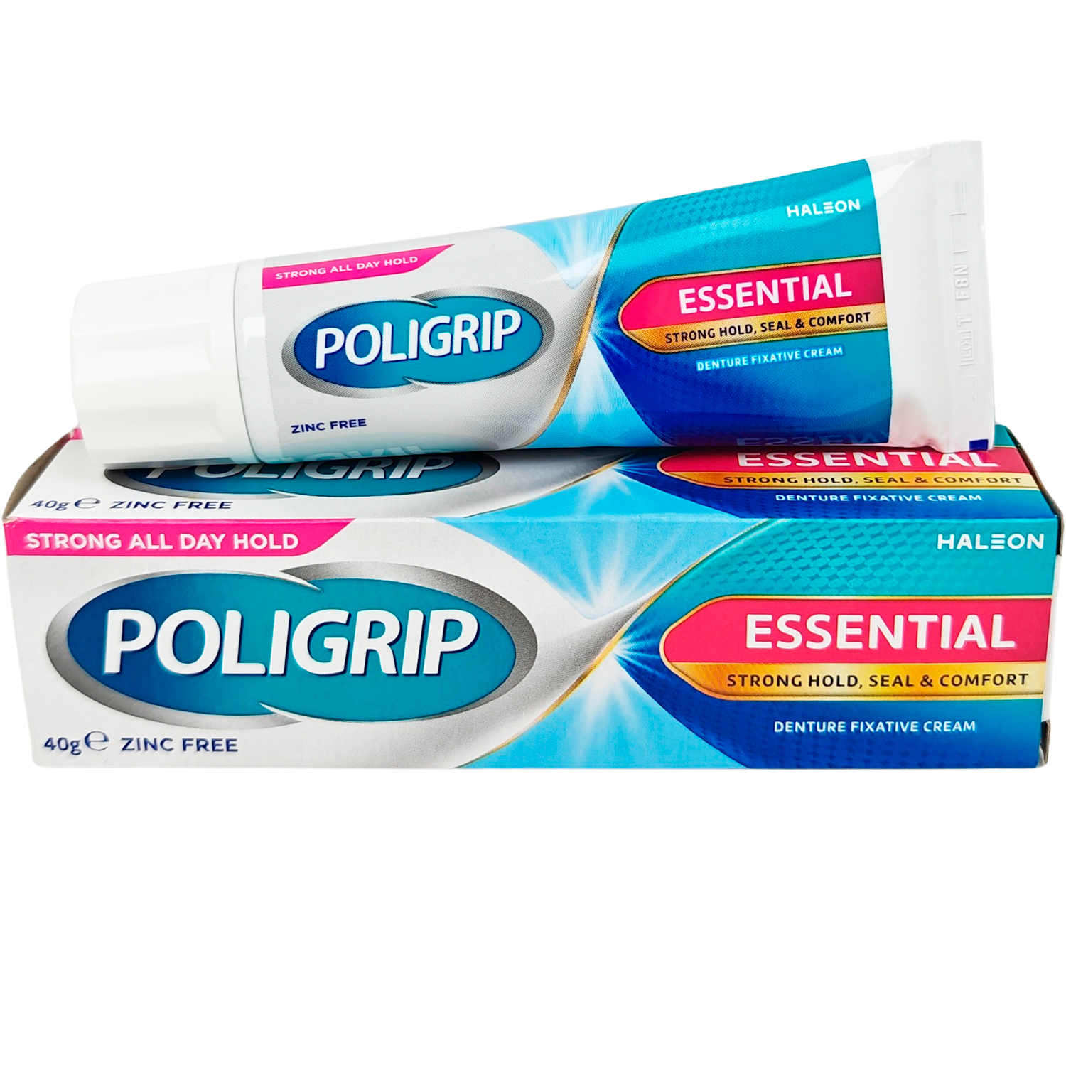 Proteselim POLIGRIP Essential Denture Fixative Cream 40g - Poligrip tand-protese produkter - Til Proteser