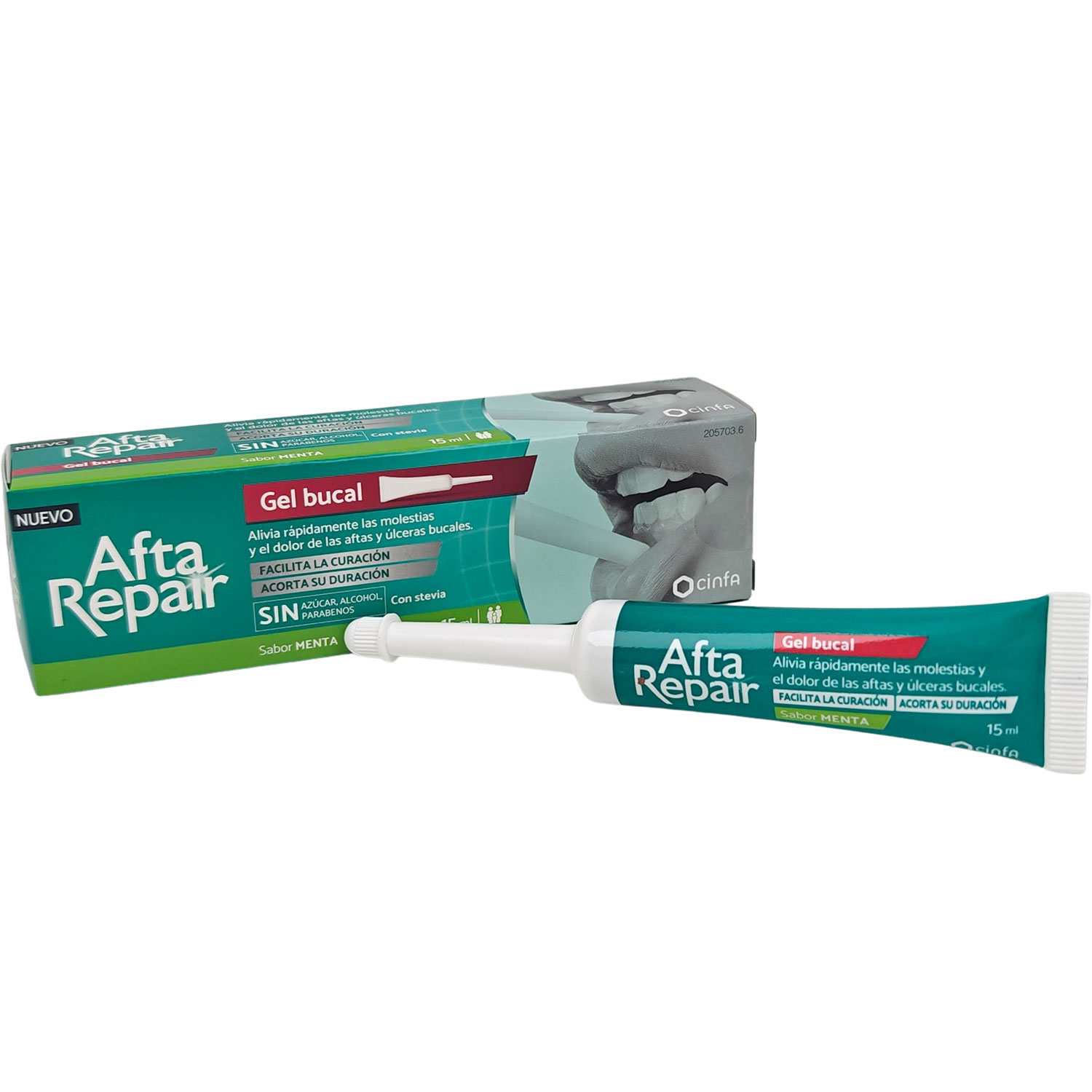 Linderndes Gel gegen Bläschen und Mundgeschwüre AFTA REPAIR Mint Flavor (15 ml)