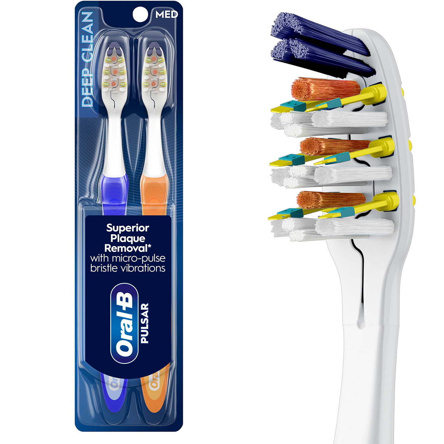 ORAL-B Batterie Zahnbürsten 2 Stk. Pulsar ProClean Medium