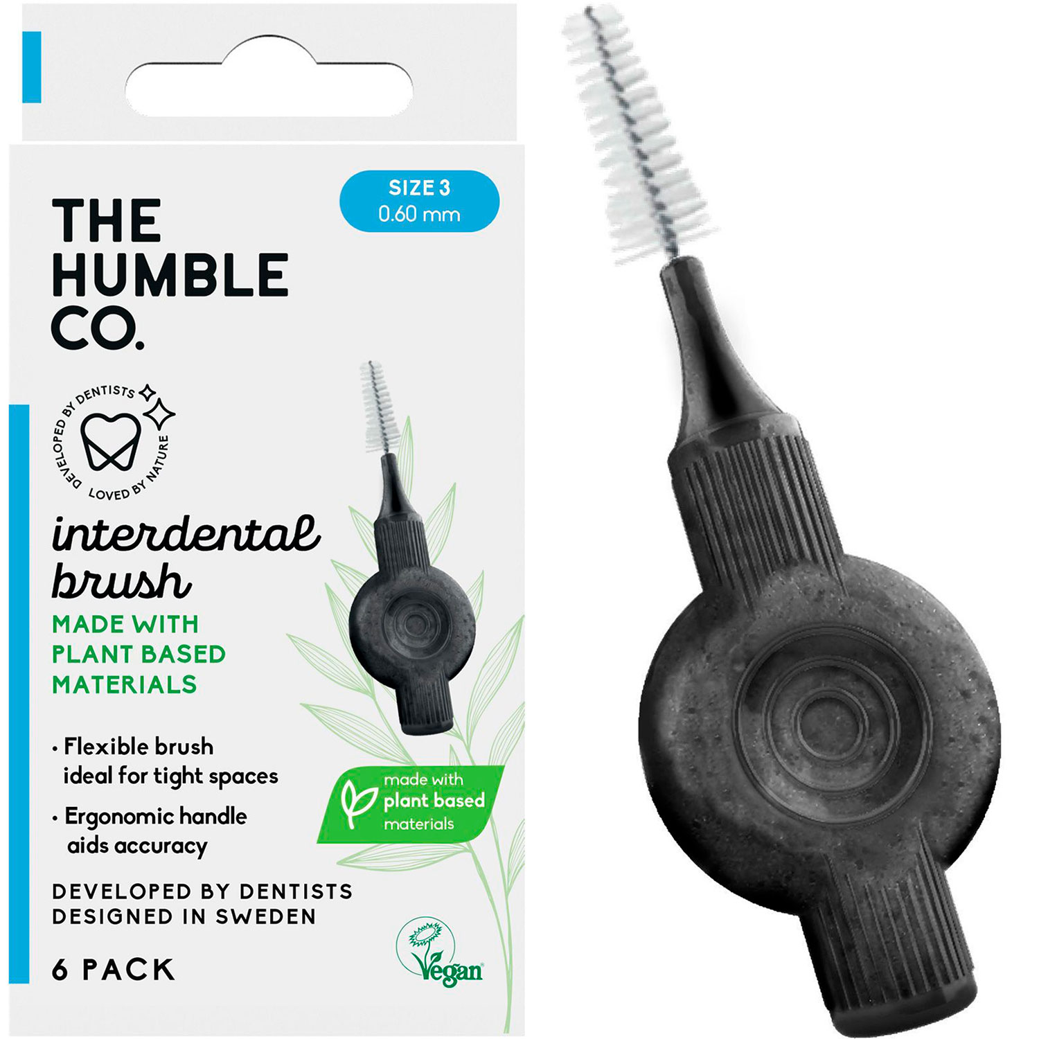 Humble Co. Pflanzliche Space-Pinsel 0,6 mm ISO 3 BLAU