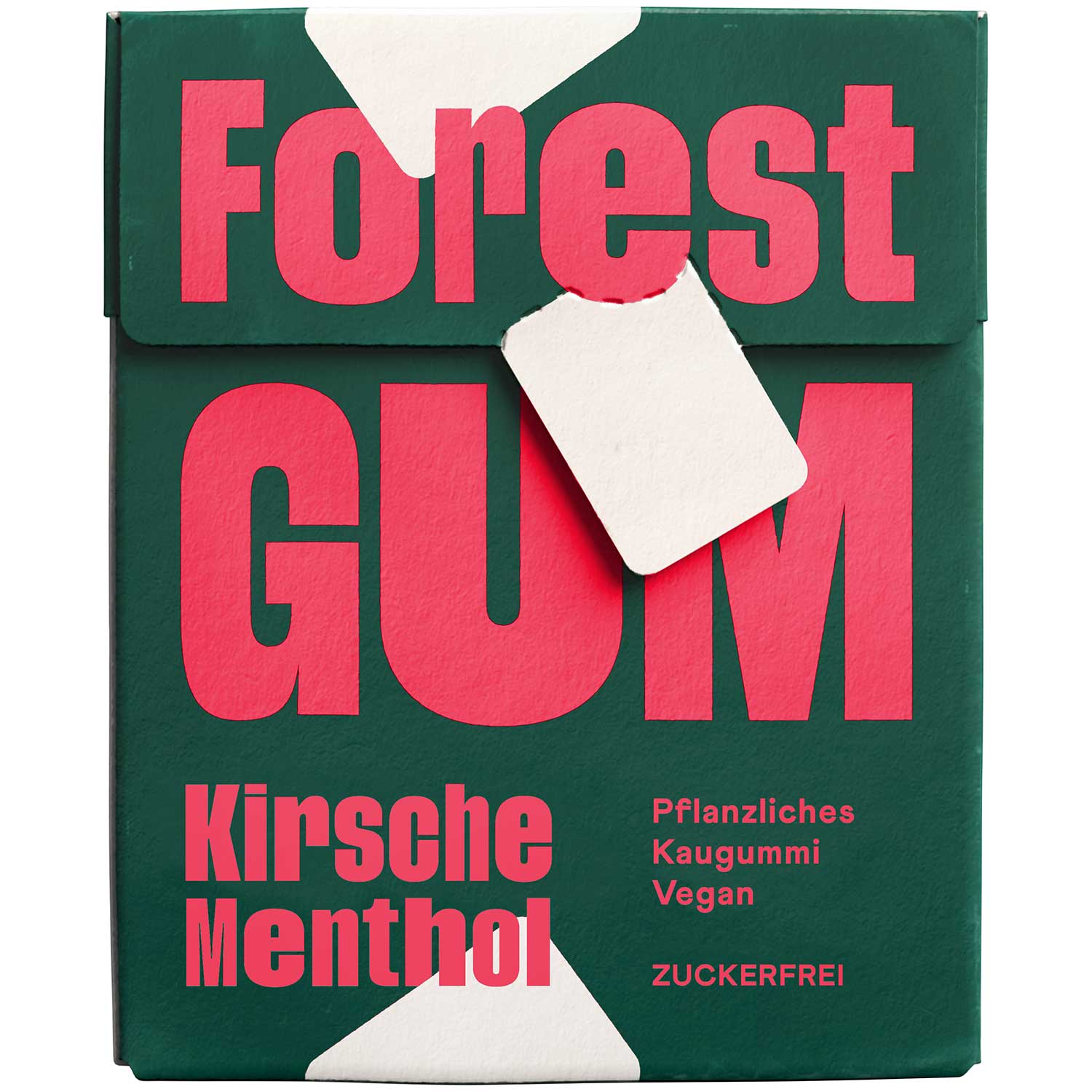 Forest Gum Cherry Menthol Sukkerfrit tyggegummi med xylitol, kirsebær og menthol (20 g)