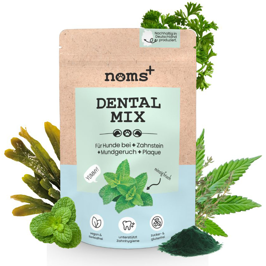 Noms+ Dental Mix – Zahnpflegepulver für Hunde gegen Plaque, Zahnstein und Mundgeruch (150 g)
