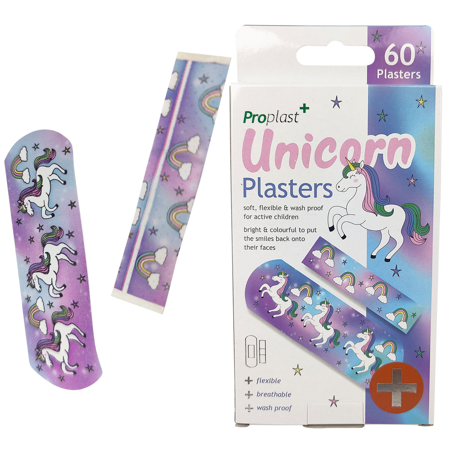 Proplast Børneplastre Unicorn Enhjørning 60 stk.