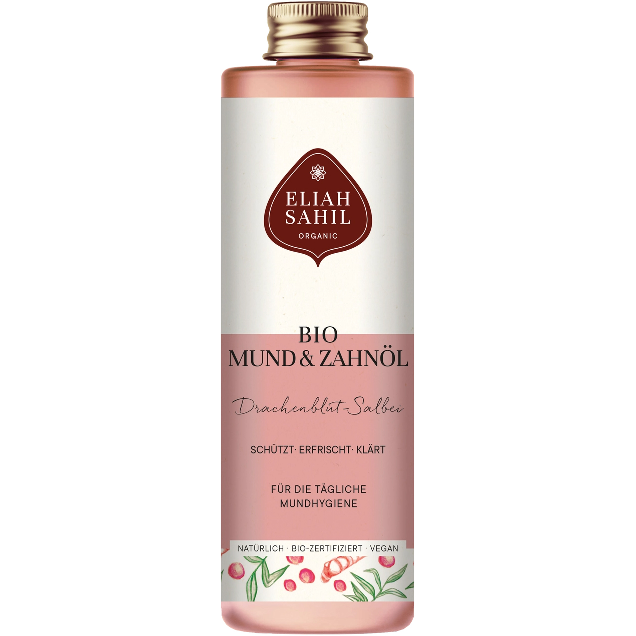 Oil Pulling Eliah Sahil Bio Økologisk Mund- og Tandolie med drageblod og salvie 100 ml - Oil Pulling - tandolie - Mundskyl