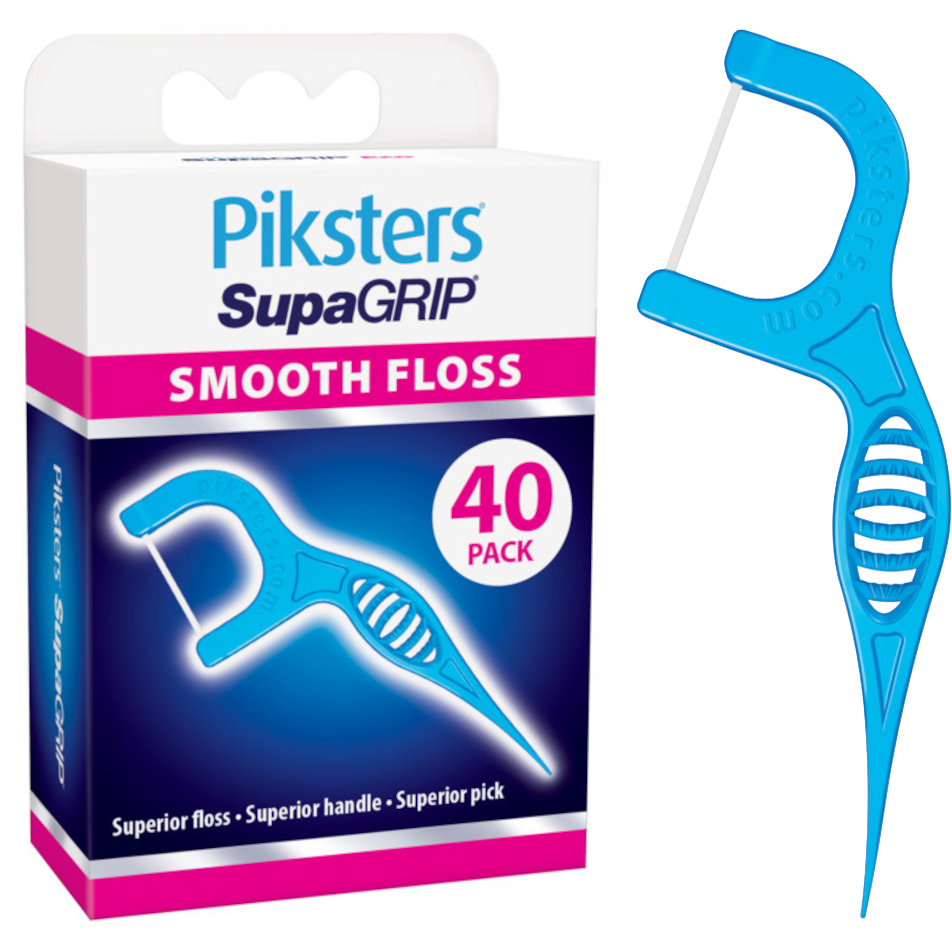 Piksters SupaGRIP Smooth Floss Zahnseidesticks (40 St.)