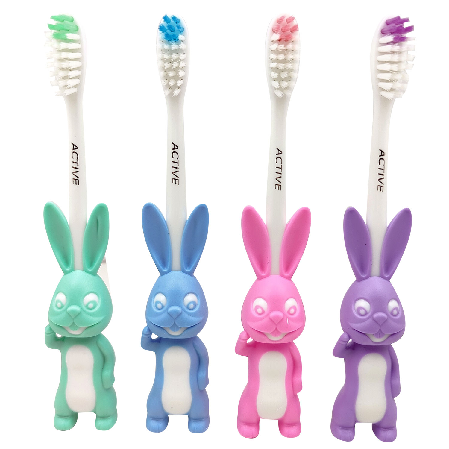 2 stk. Børnetandbørster Active Oral Care Kanin 3-6 år