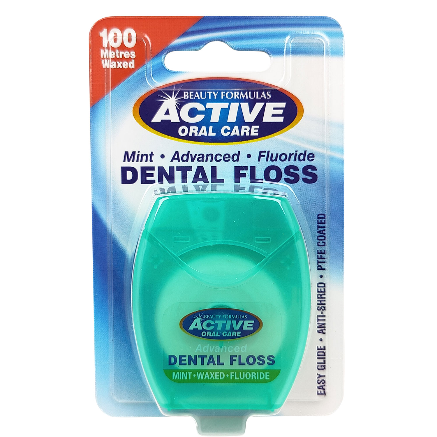 Zahnseide PTFE gewachst Active Oral Care Fluor 100 mtr.