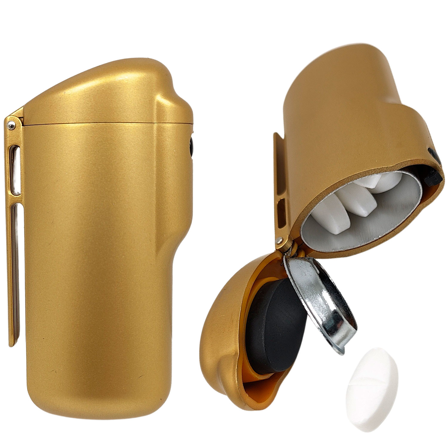 Pilleæske Guld Lighterform Pilleboks