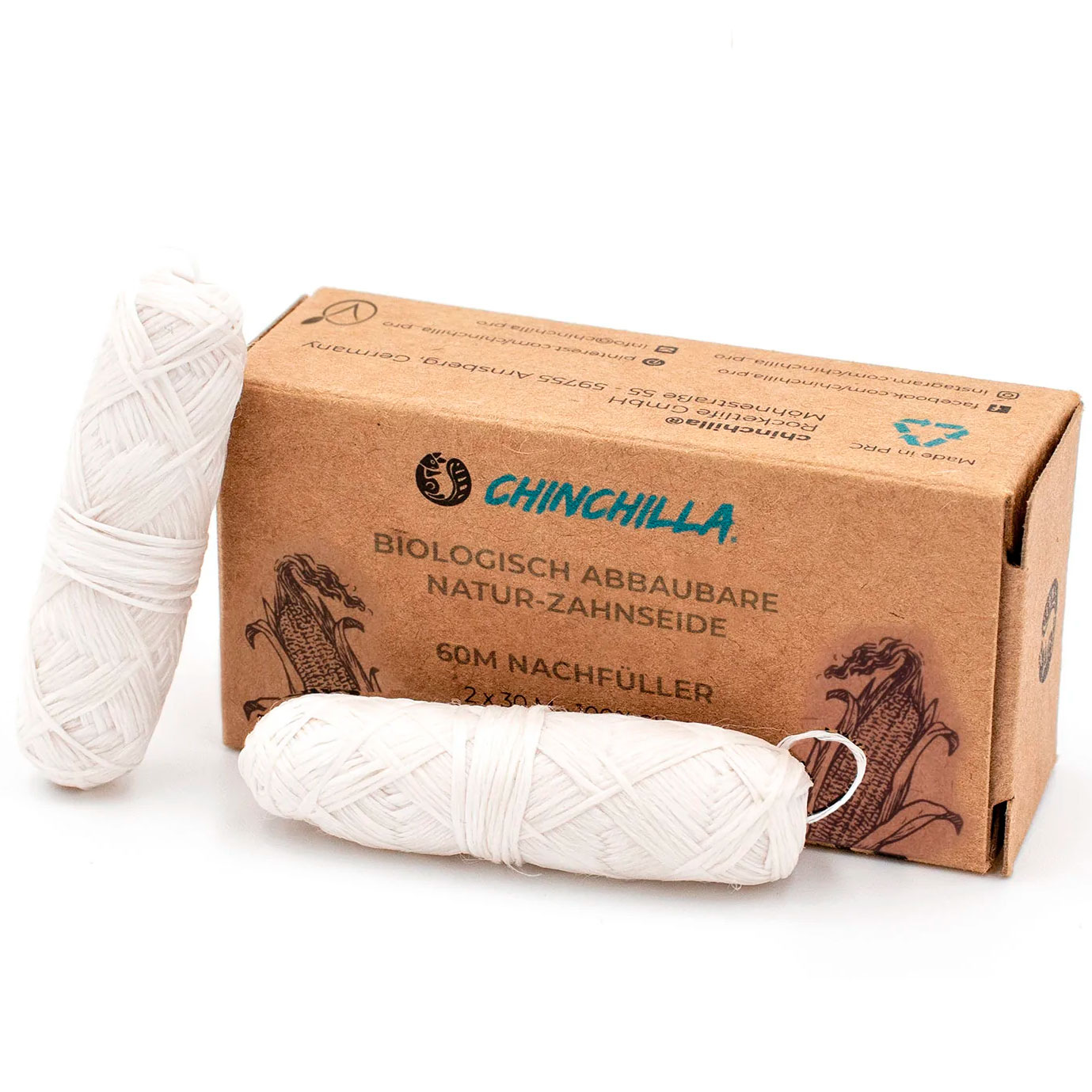Tandtråd uden PFAS Chinchilla Majs 2 x 30 mtr.
