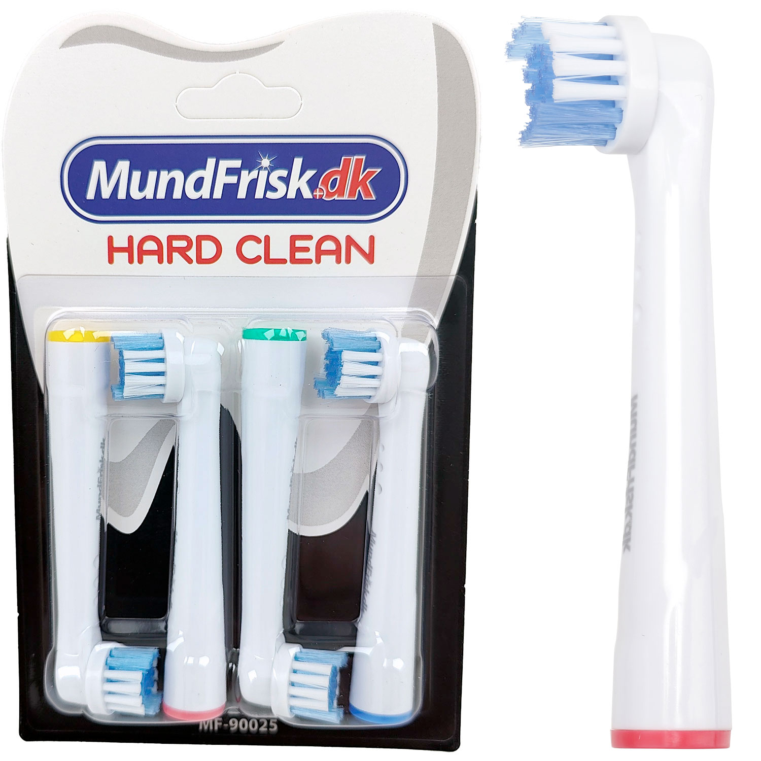 Hårde Børstehoveder til Oral-B 4 stk. MundFrisk Hard Clean