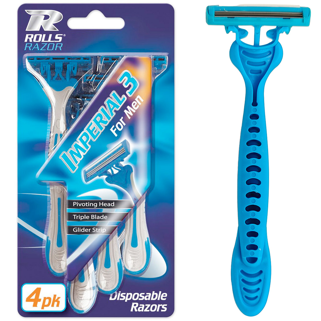 Einwegrasierer Rolls Razor Imperial für Männer 4er-Pack.