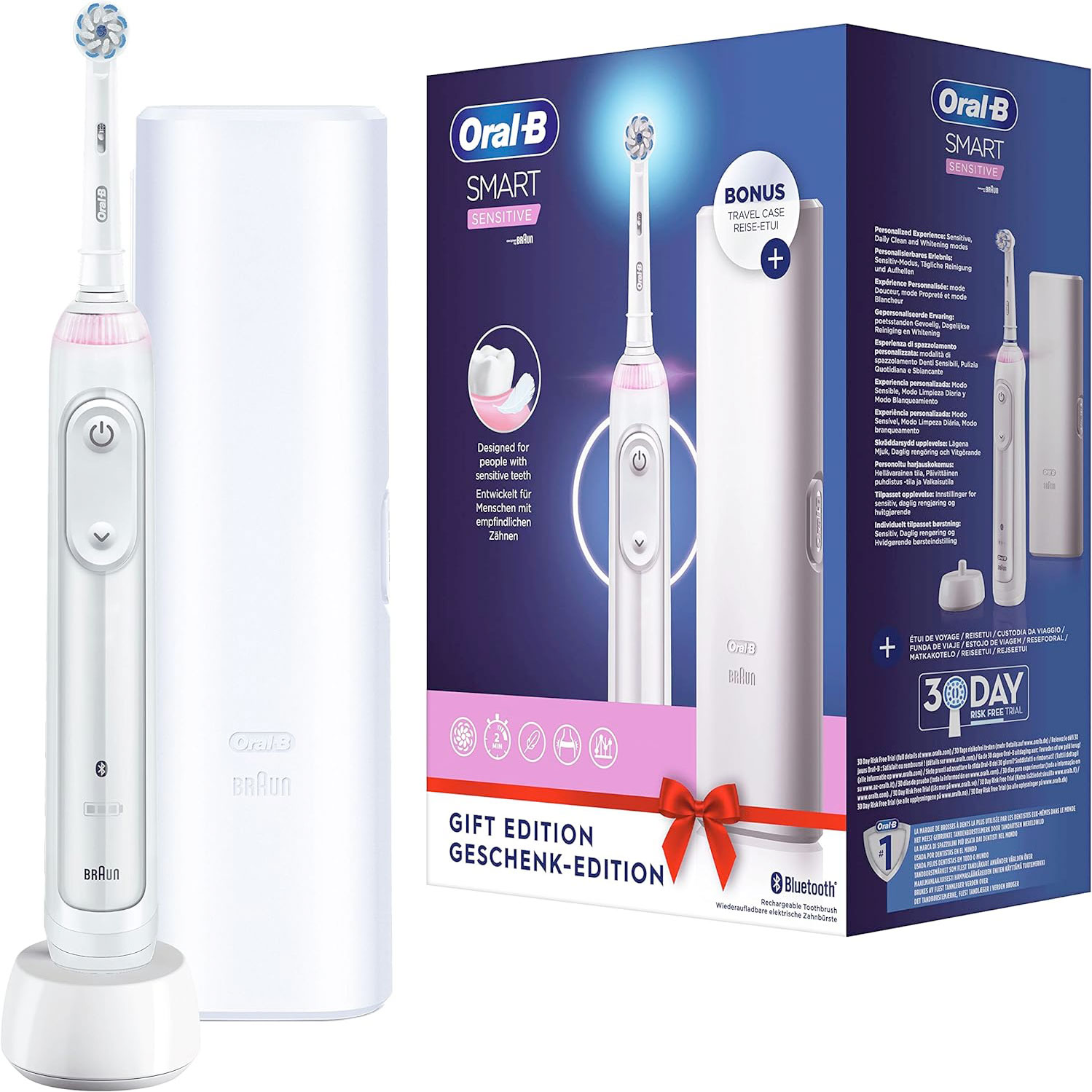 Oral-B SMART Sensitive El-tandbørste + Rejseetui