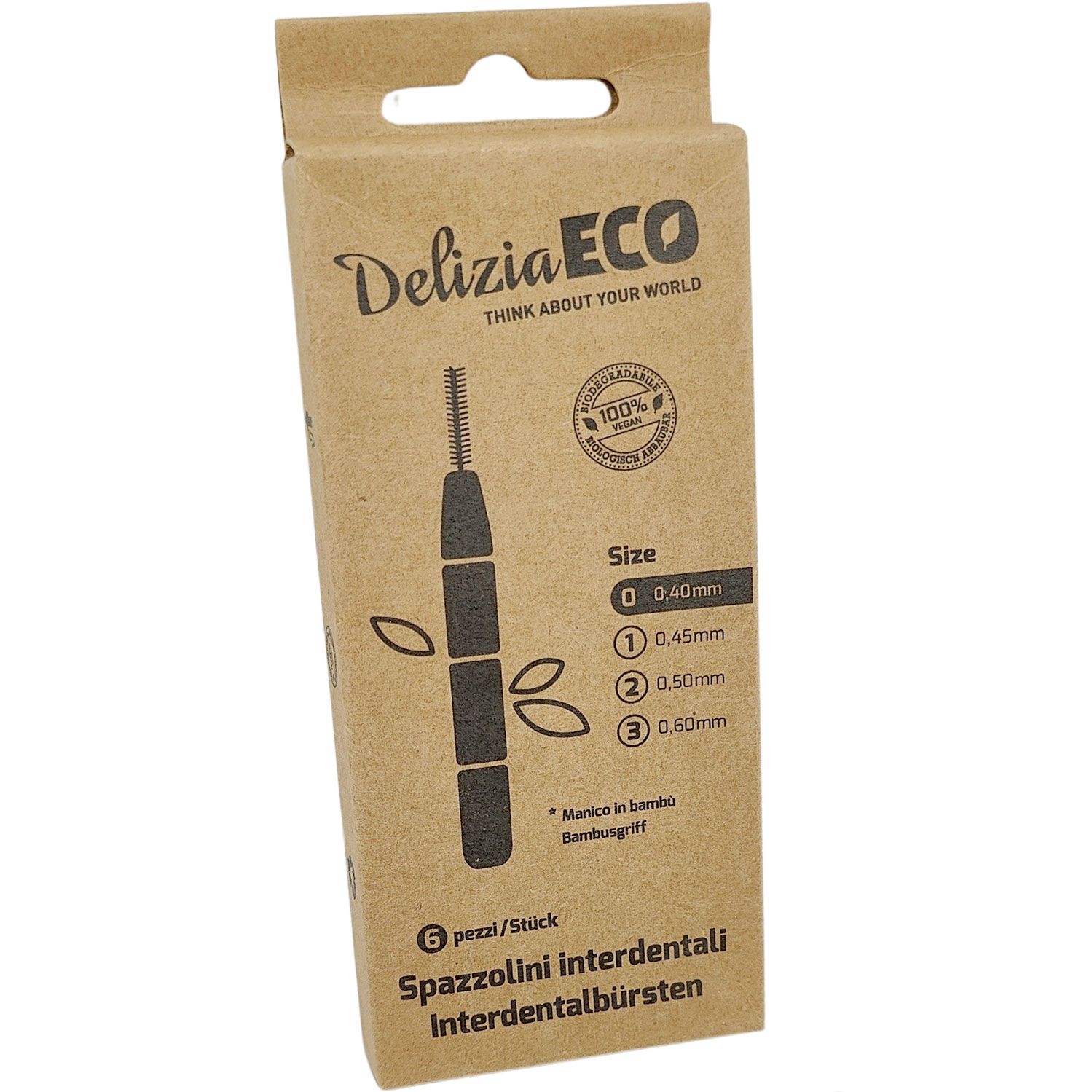Nachhaltige Weltraumbürsten Delizia Eco 0,40 mm ISO 0