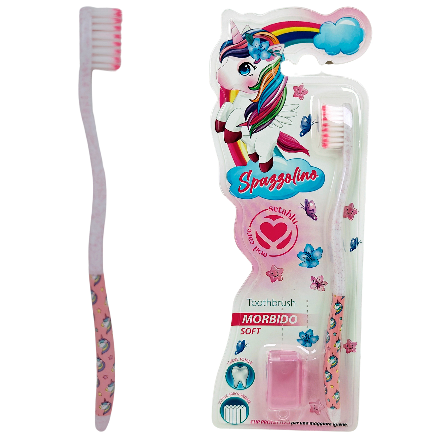 Kinderzahnbürste Baby Setablu Einhorn 0-3 Jahre