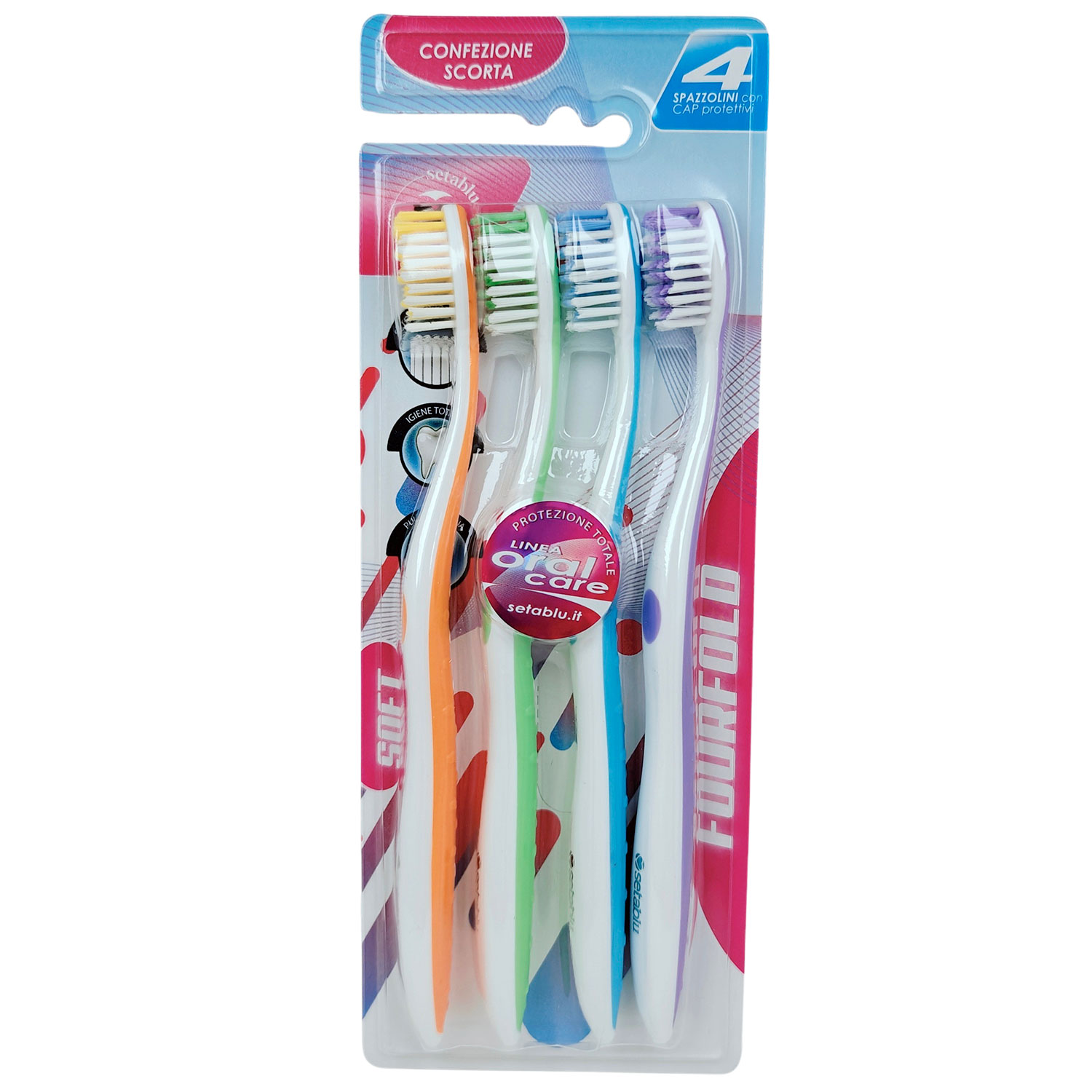 Soft Zahnbürsten 4 Stk. Setablu Vierfach