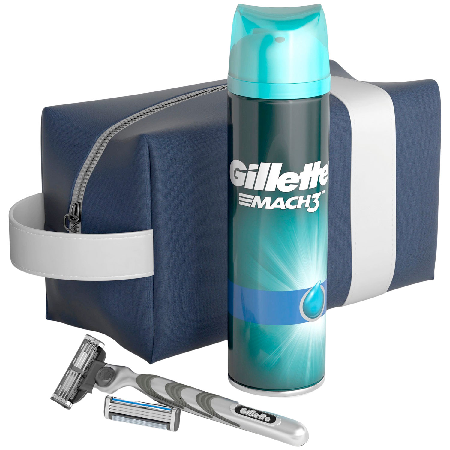 Gillette Mach3 Sæt Barberskraber + Barberblade + Barbergel