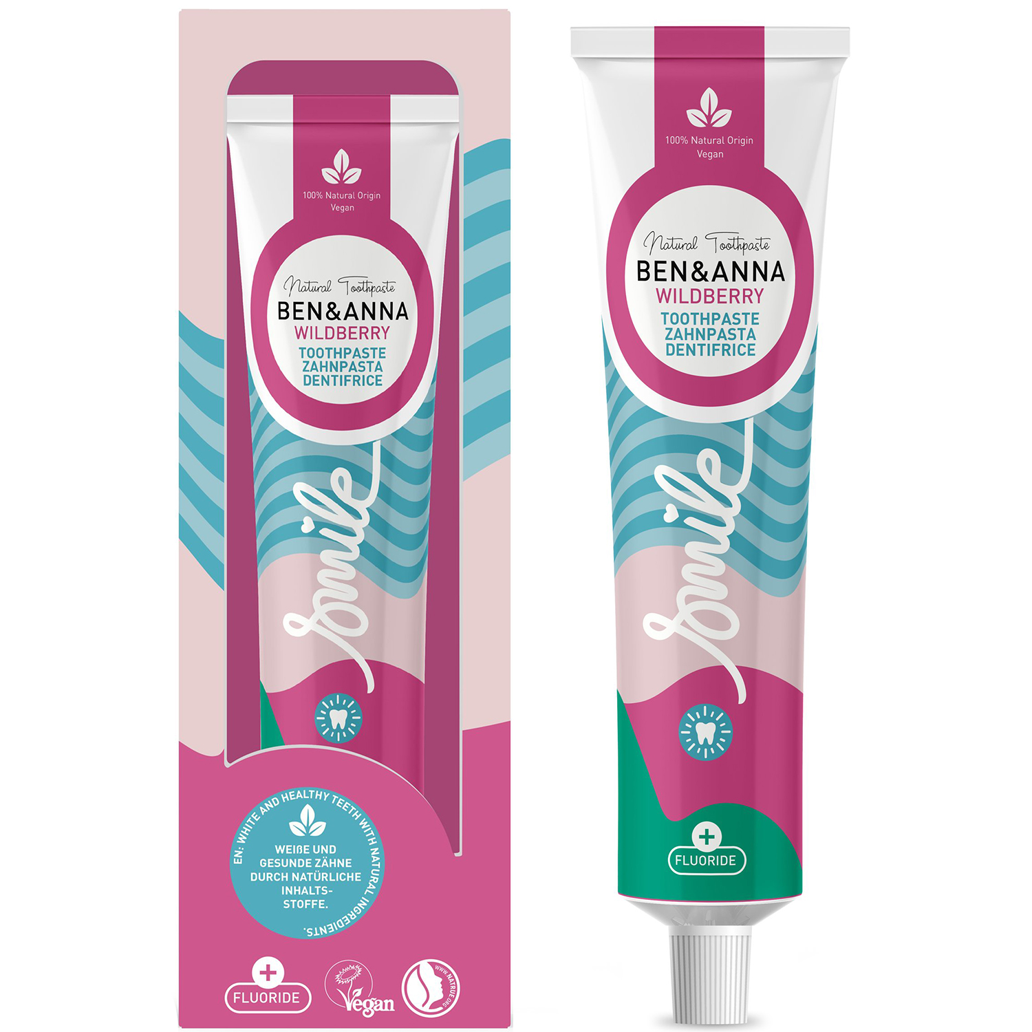 Naturlig Tandpasta BEN & ANNA Wild Berry Fluor 75 ml. - Ben & Anna Tandpasta