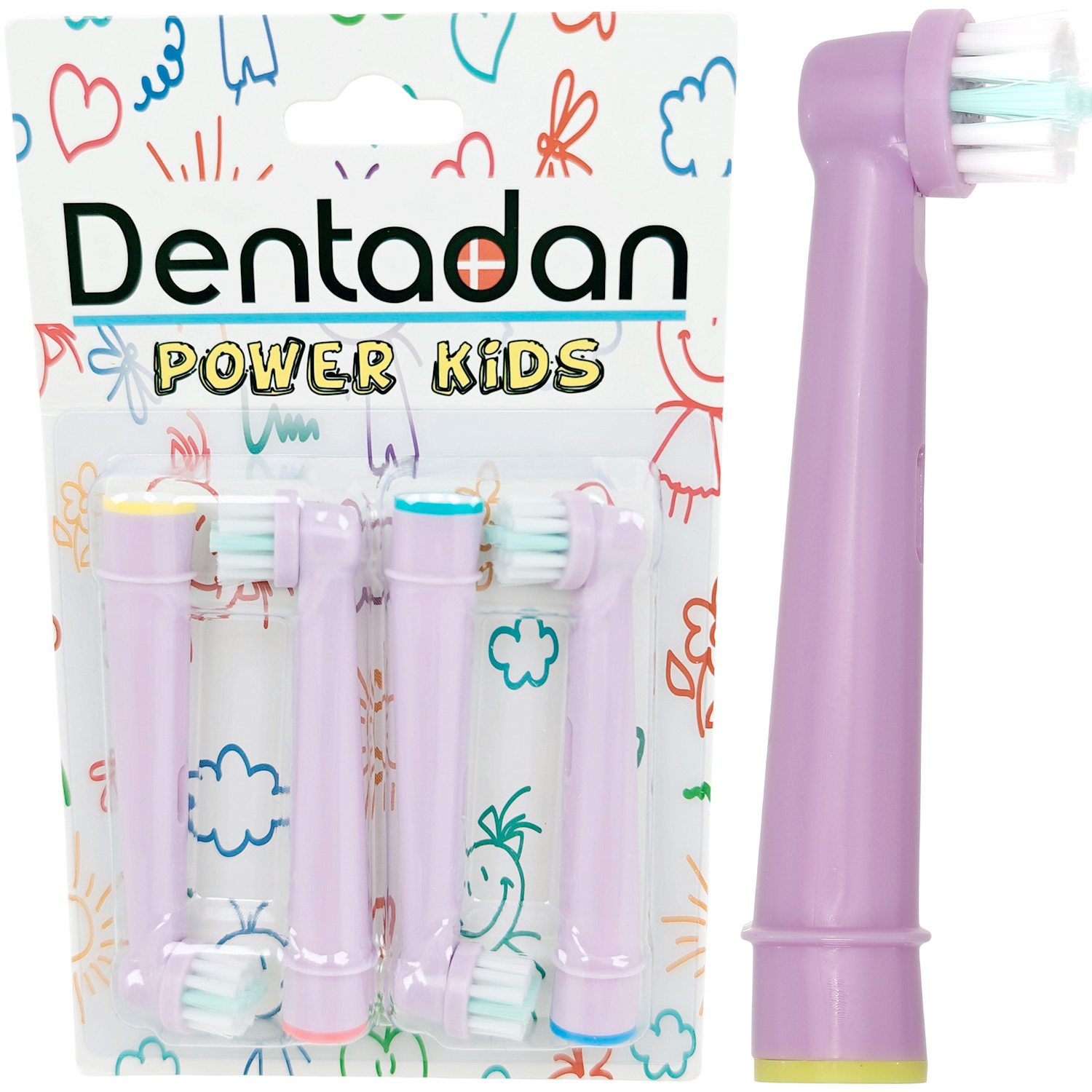 Dentadan Bürstenköpfe für Kinder ROSA Oral-B kompatibel
