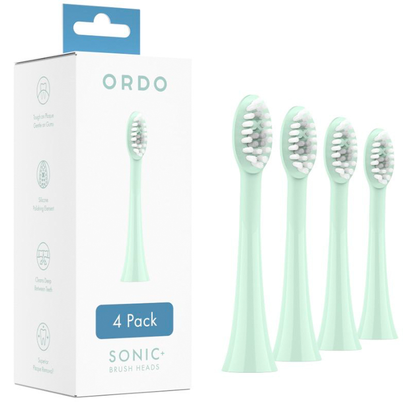 Bürstenköpfe für Ordo Sonic Electric Zahnbürste 4 Stk. Mint Green