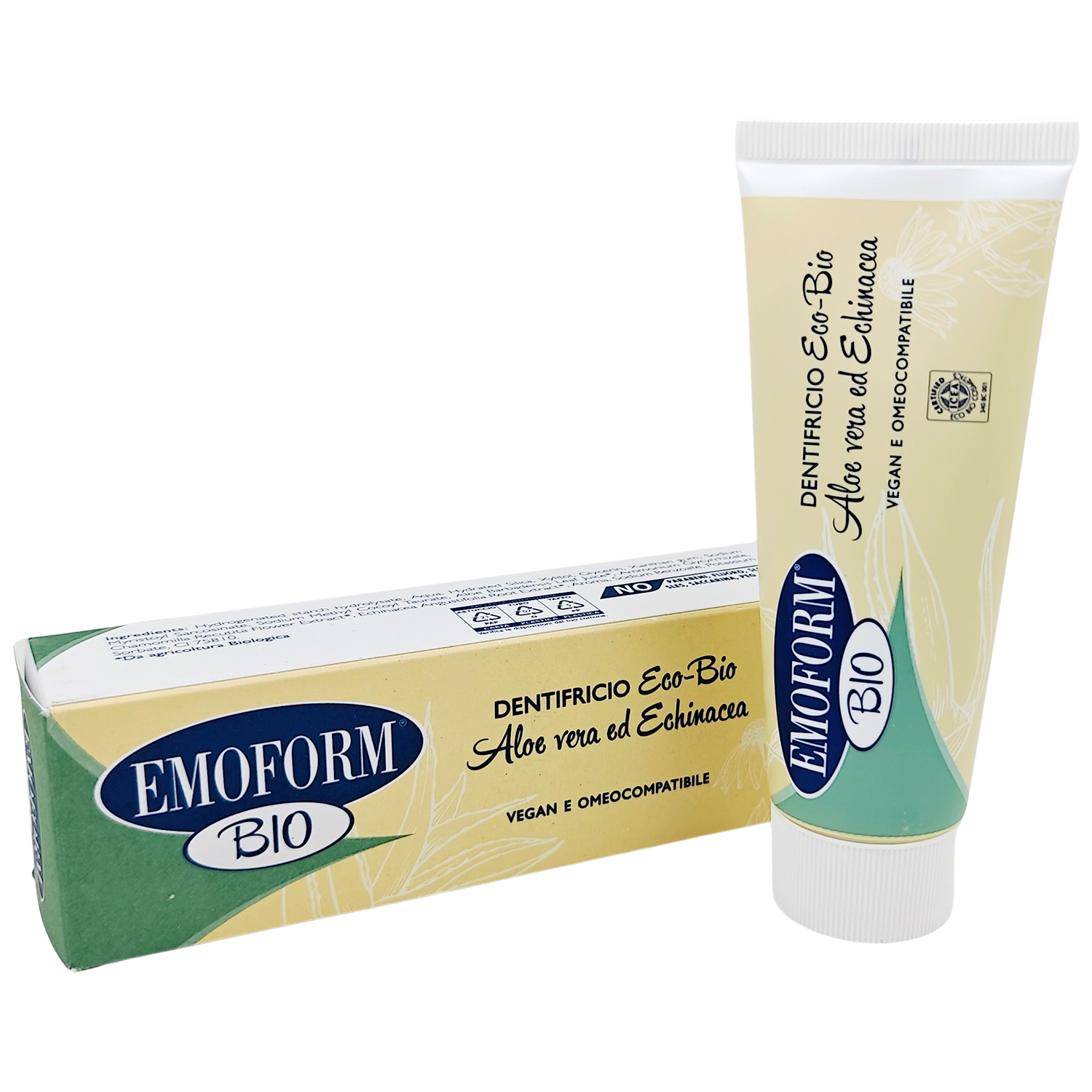 Økologisk Tandpasta EMOFORM Bio Aloe Vera & Echinacea 75 ml.