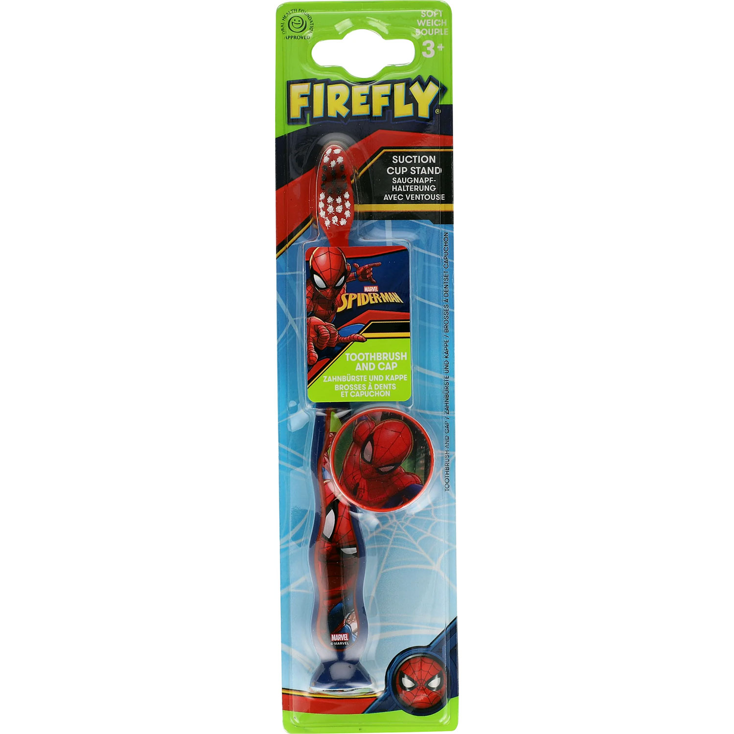 Spider-man Zahnbürste mit Schutzkappe FIREFLY