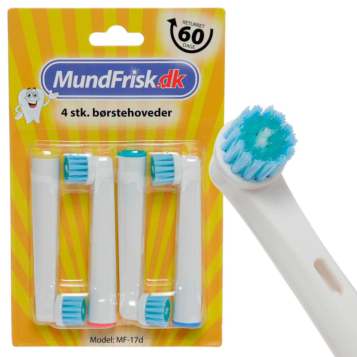 4 Stück Bürstenköpfe für Oral-B Sensitiv Smiling Clean
