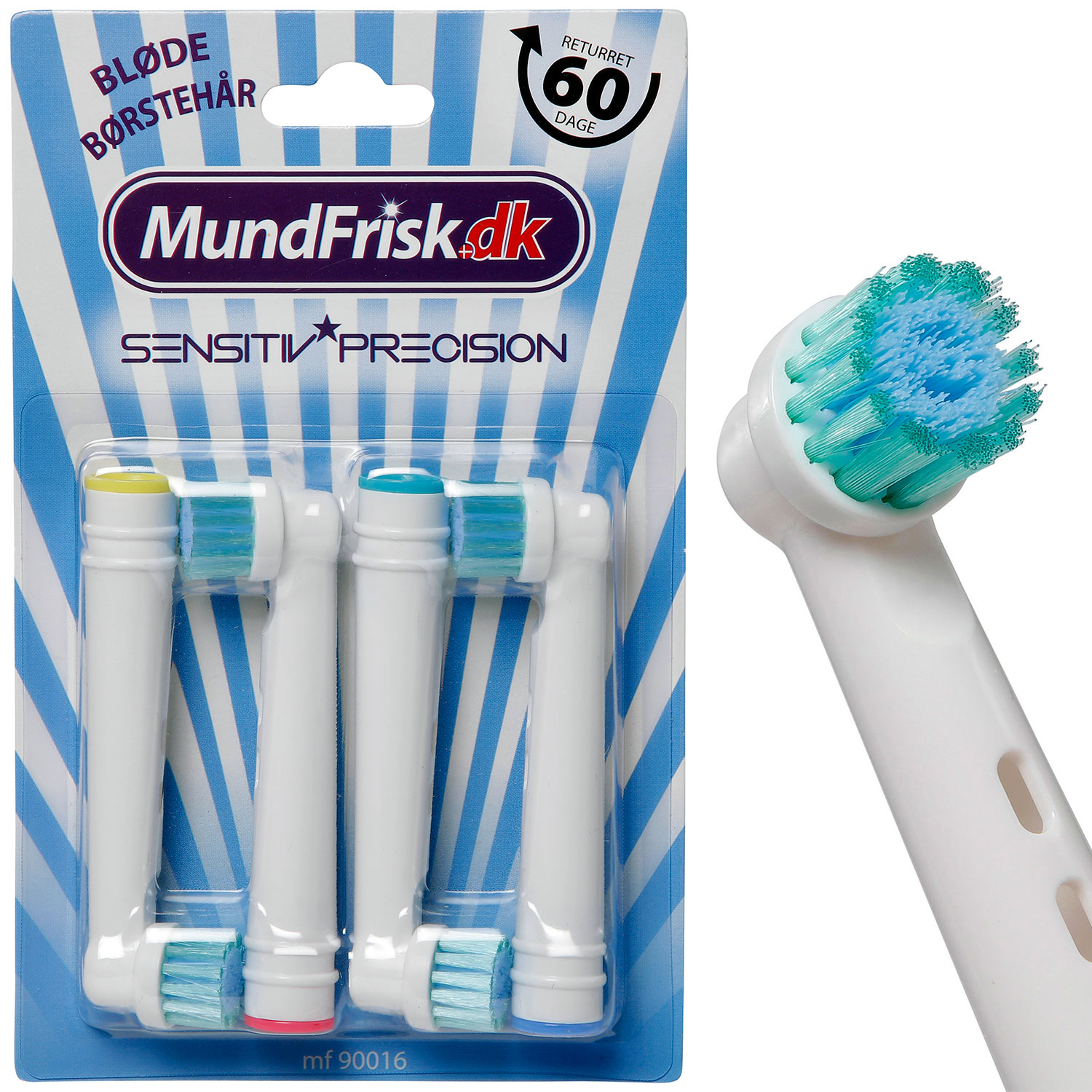 4 stk. Sensitive Børstehoveder til Oral-B Kompatible