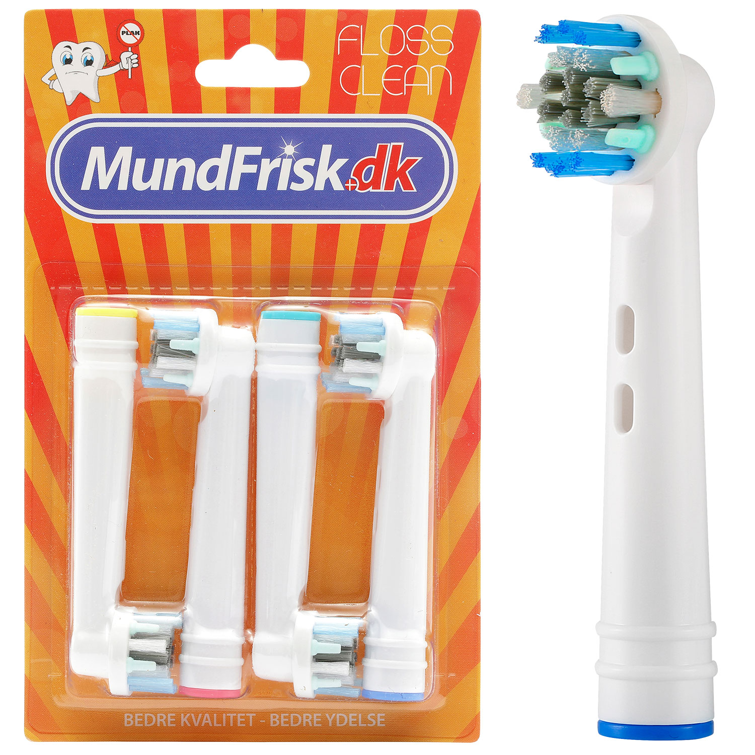 Floss Clean Børstehoveder Til Oral-B FlossAction Kompatible