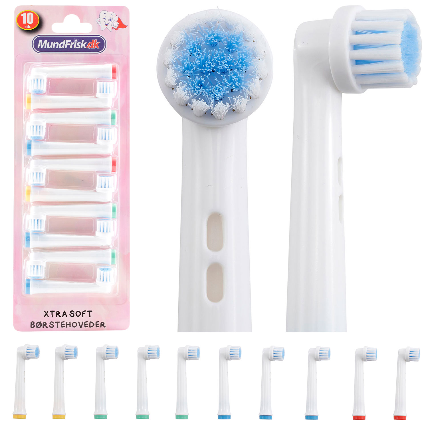10 stk. Børstehoveder Til Oral-B Eltandbørster Xtra Soft