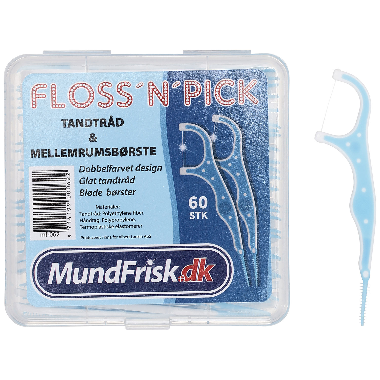 Soft Stick + Tandtråd MundFrisk Floss`n`Pick 60 stk.