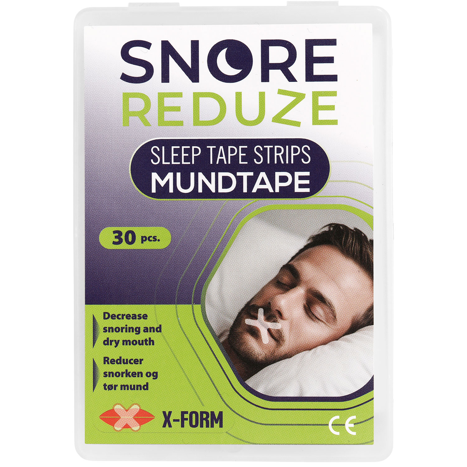 SnoreReduze Mundband Schlafstreifen Weniger Schnarchen Bessere Luft 30 Stk.